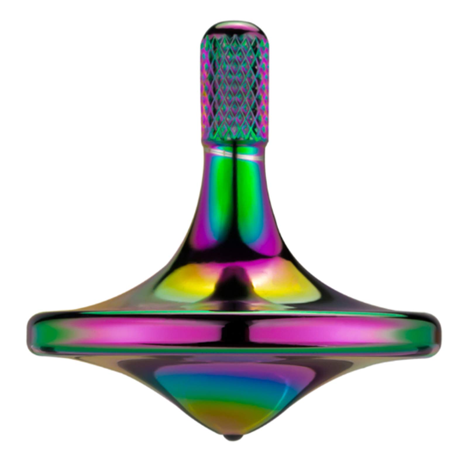 Precision Metal Spinning Top, Spin Smooth for A Long Time, Best Spin Time Over 8 Minutes, Perfect Balance Well Made EDC Desktop Gyro Toys for Adults | Unique Gift (Iridescent)