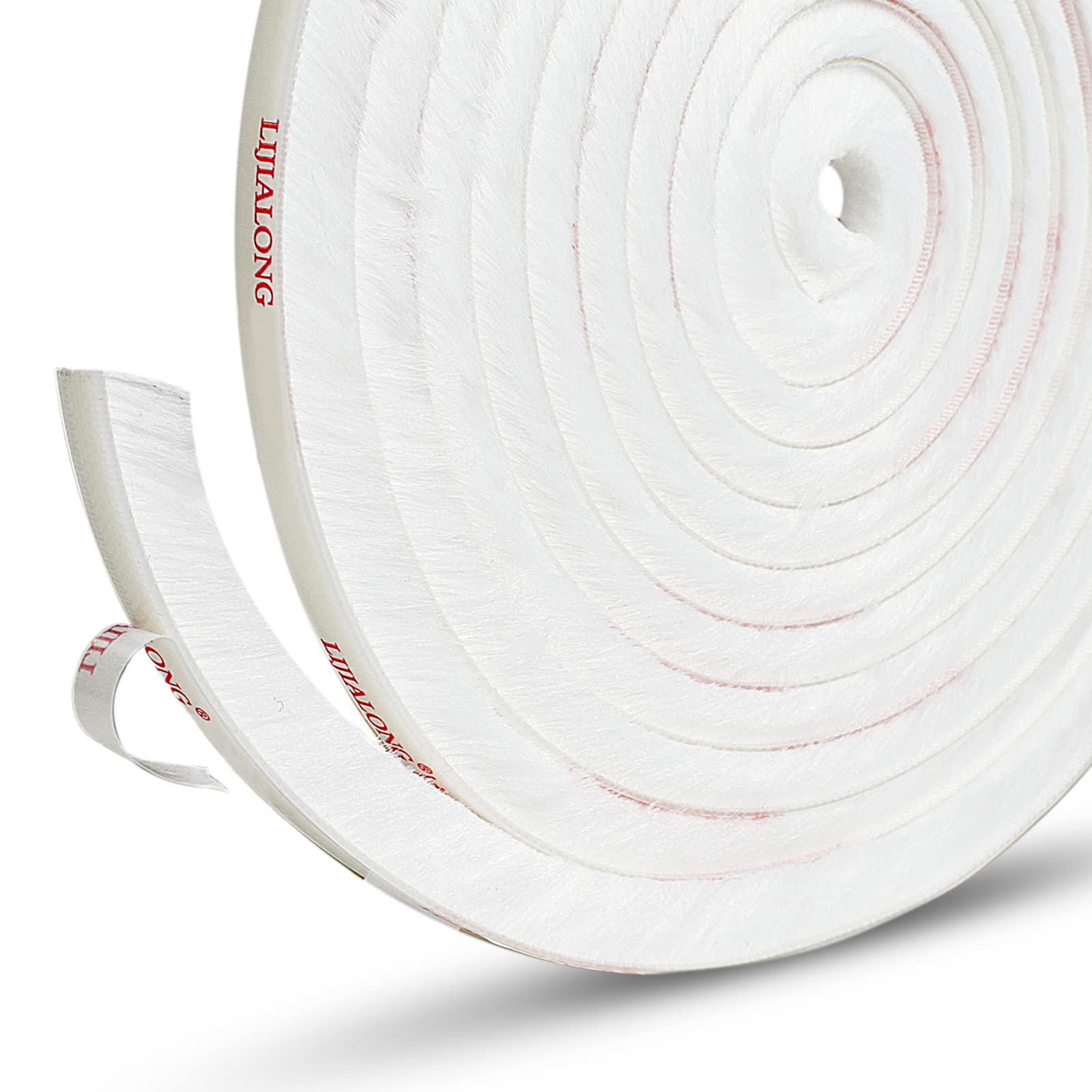 fowong Brush Seal Weather Stripping, 4.9 m(L) x9 mm(W) x 15mm(T), High Density Felt Door Brush Strip for Sliding Sash Door Window Wardrobe Seal