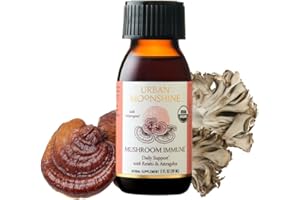 Urban Moonshine Mushroom Immune - Daily Support with Reishi & Astragalus - Long-Term Tonic for Healthy Immune System - Immune Support Supplement - Gluten Free Herbal Supplement - 2 Fl Oz