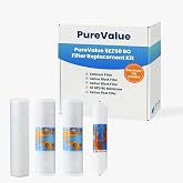 PureValue 5EZ50 Compatible RO Filter Replacement Kit Cartridges | Under-Sink Reverse Osmosis Filtration System, Filter Set Does Not Include Membrane, Improves Drinking Water Taste and Odor