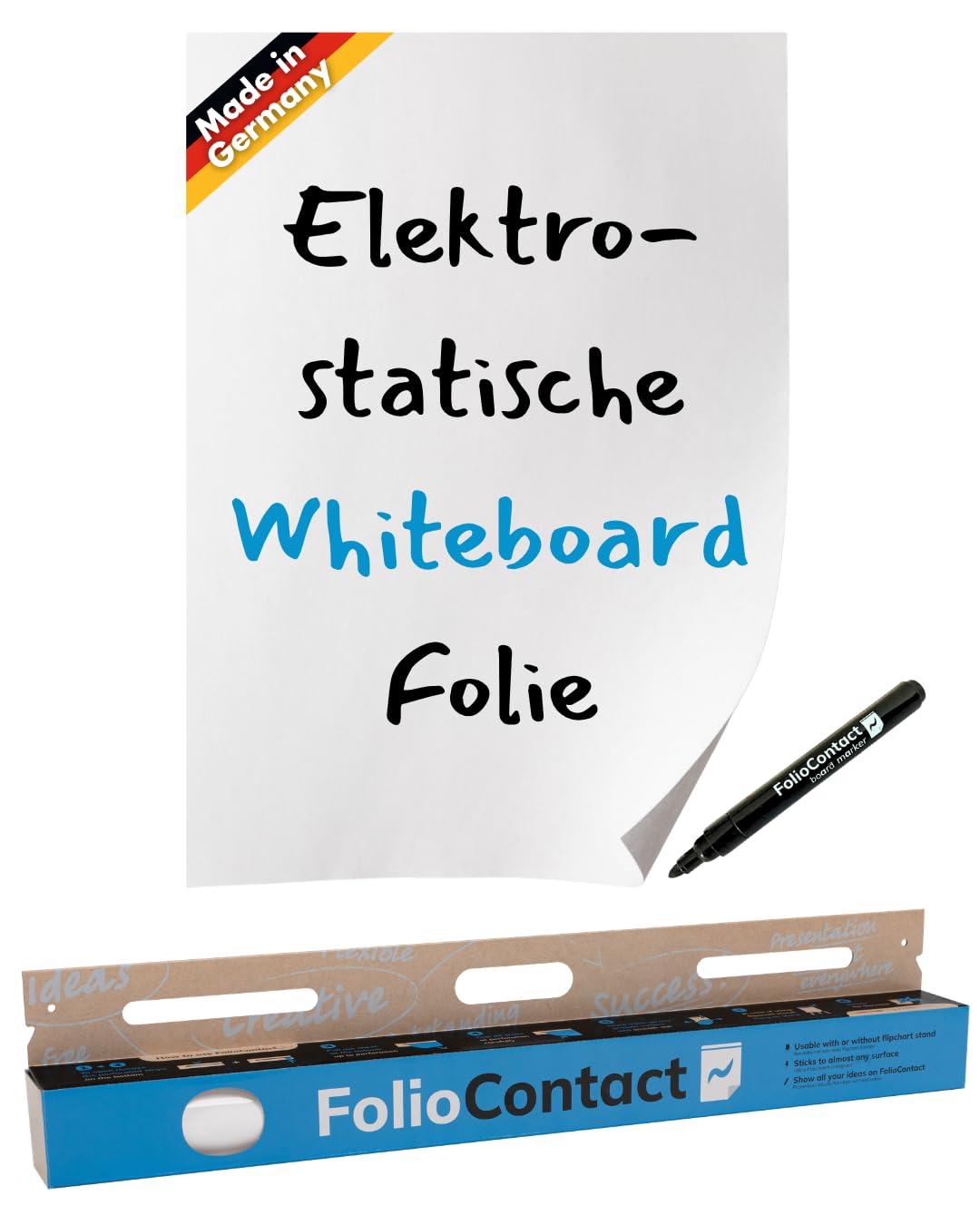 Protective Contact Whiteboard: The Patented Film-Electrostatic Rewritable Adheres Without aid on Almost All Surfaces