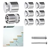 Muzata 8Pack Glass Standoff Screws 1 7/8 inch Heavy