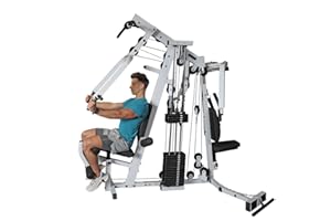 BODY SOLID Body-Solid Multi-Station, Single Weight Stack Home Gym Machine, Arm & Leg Strength Training Functional Exercise Workout Station, 210lbs. Black Weight Stack