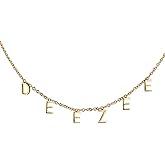 Sorority Shop Delta Zeta Necklace — DZ Name Necklace, 18K Gold Plated Sorority Gifts Necklace, Long-Lasting Delta Zeta Gifts for Women