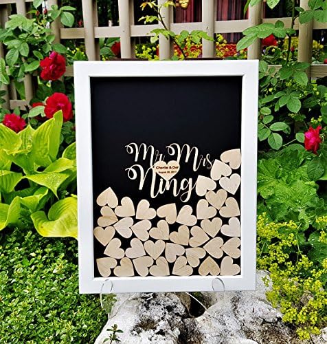 Wedding Guest Book Alternative Rustic Wood,Wedding Guest Book Personalized Drop Top box Heart Guestbook Custom guestbook Memory Box White Black Guestbook