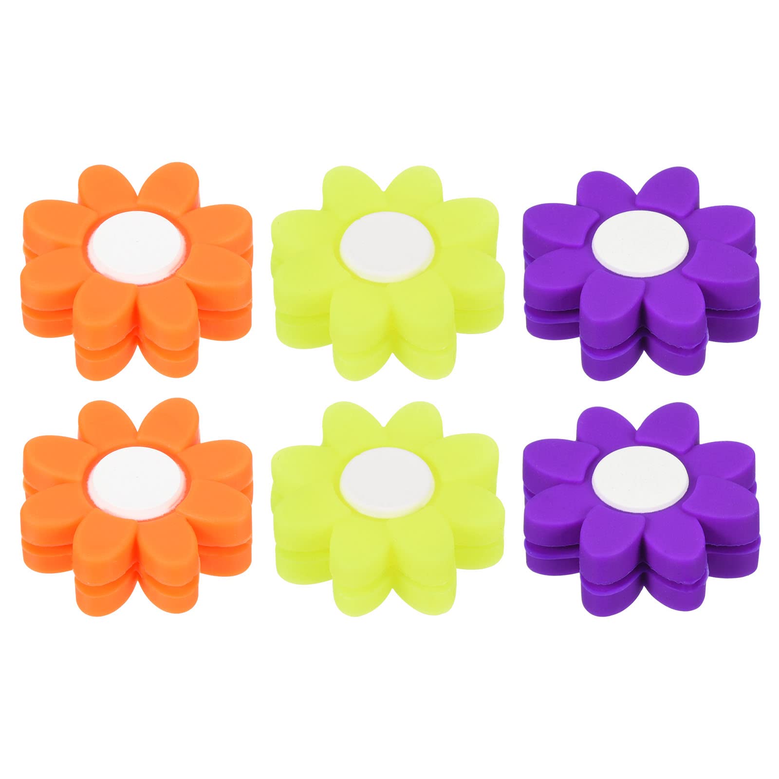 PATIKIL Tennis Racket Vibration Dampener, 6 Pack Soft Silicone Racquet Shock Absorber String Damping, Purple, Orange, Yellow