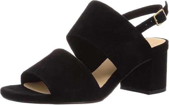 clarks black suede sandals