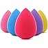 BEAKEY 5 Pcs Makeup Sponge Set Blender Beauty Foundation Blending Sponge, Flawless for Liquid, Cream, and Powder, Multi-colored Makeup Sponges