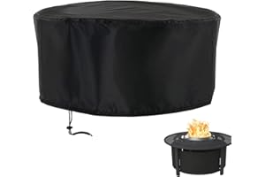 Rilime Fire Pit Cover for Solo Stove Fire Pit Surround Tabletop, 54in Firepit Cover Round,Heavy Duty 420D Wood Fire Pit Cover for Solo Stove Fire Pit - 54" D*20" H