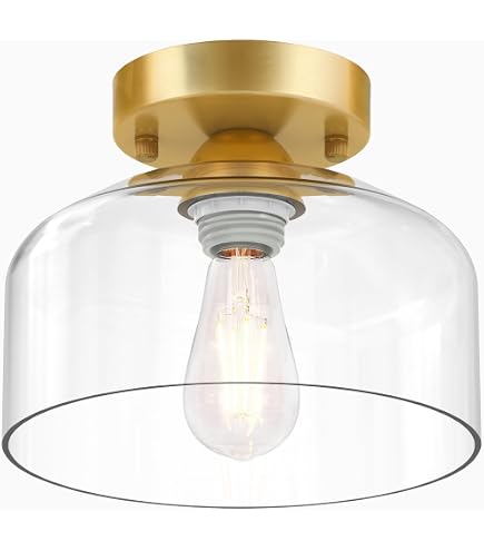 MAYNA Modern Gold Ceiling Light Fixture, 1-Light Hallway Light Fixtures