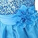 YiZYiF Kids Girls Sequined Wedding Dress Bridesmaid Formal Christmas Party Gown Blue 9-10