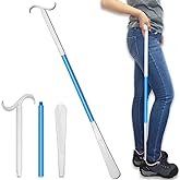 35.5 Inch Long Handled Shoe Horn, Dressing Stick, Sock Remover Aid Helper - Versatile, Adjustable Dressing Aid for Shoes, Soc