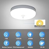 Combuh Indoor LED PIR Motion Sensor Ceiling Light 15W 1500LM 6500K 240V view 5
