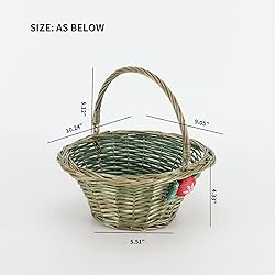 YAHUAN Woven Wicker Basket with Folding
