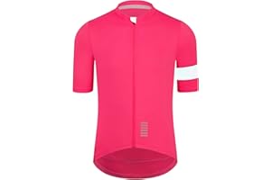 RISESBIK Cycling Jersey Men Zipper Pocket Short Sleeve Lightweight Aero JRace Fit Road Bike Jersey Shirt Cuff Stitching