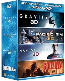 Gravity + Pacific Rim + Man of Steel + Godzilla - Combo Blu-ray3D + Blu-ray2D