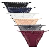 Colorful Star 6 Pack Women's String Tanga Bikini Panty Underwear Low Rise Panties