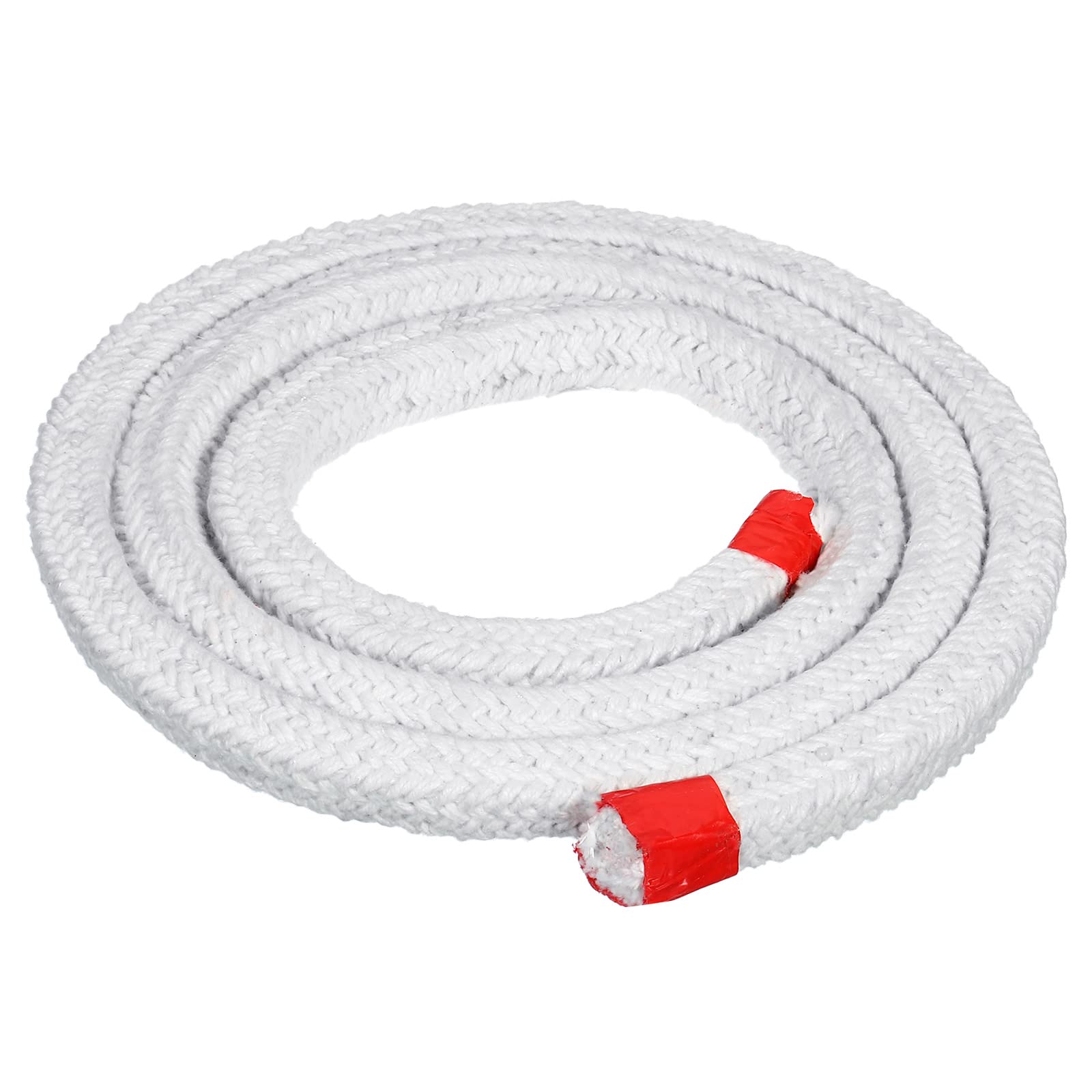 PATIKIL 6.57ft x 49/64" Ceramic Fiber Rope, Square Braided Rope High-Temperature Gasket Seal for Boiler Furnace Oven Kiln Casting, White
