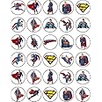 30 x Edible Cupcake Toppers – Flying Hero Inspired Collection of Edible Cake Decorations | Uncut Edible on Wafer Sheet