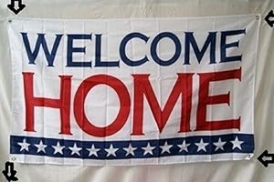 Welcome Home Banner With 13 Stars 3'x5' Poly