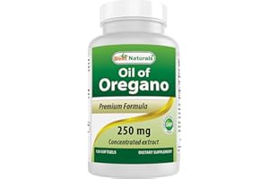 Best Naturals Oregano Oil 250 Mg Softgels, 120Count