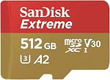 SanDisk Extreme 512GB microSDXC Card A2 U3 V30 160MB/s + SD Adapter Red/Gold view 5