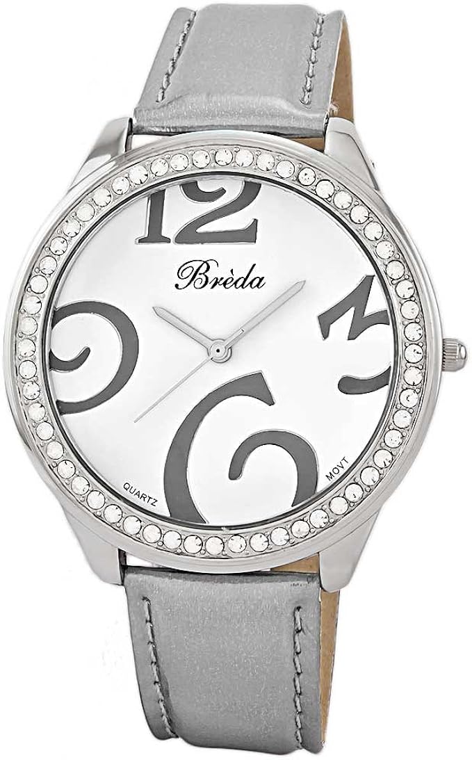 Breda Women's 5167silver "Tierney" Oversized Rhinestone