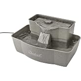 PetSafe Drinkwell Multi-Tier Pet Fountain, Cats &amp; Dogs, Large | 100 oz Capacity, 2 Drinking Heights, Great for Senior/Arthritic Pets, Top-Rack Dishwasher Safe