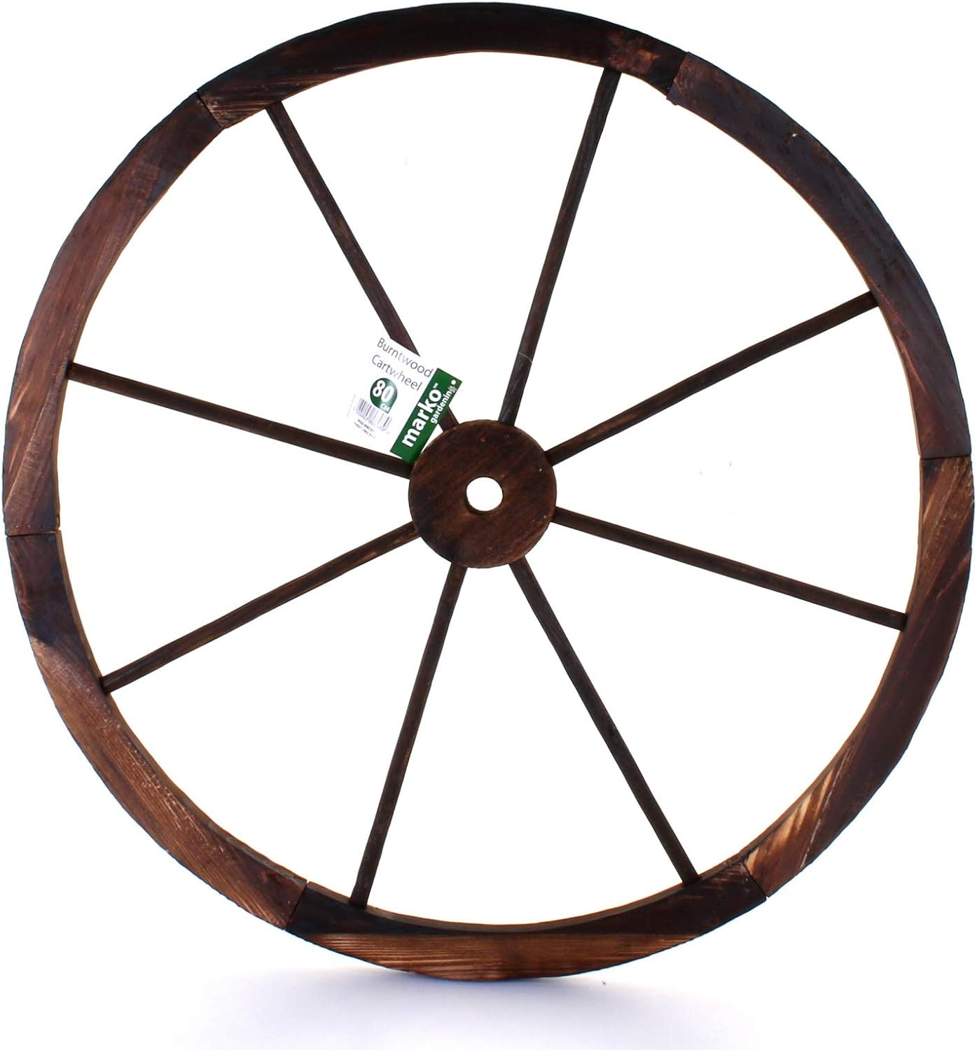 Marko Gardening Decorative Burntwood Garden Cartwheel Ornamental