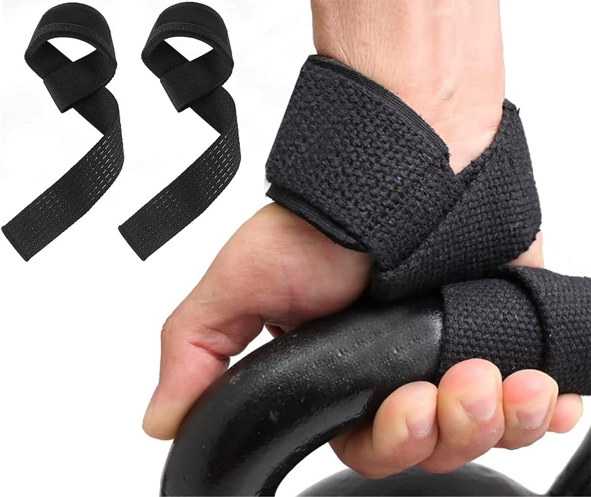 AMZERO Lifting Straps (1 Pair) Cotton Lifting Wrist Straps Padded