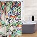 Colorful Big Tree Shower Curtain Bath -Tree of Life Fabric Waterproof Digital Printing Polyester YIGER with Adjustable Hook 70.86×70.86 Inch