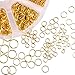 PandaHall Elite About 2800 Pcs Jump Rings Diameter 4-10mm Iron Jewelry Connectors Chain Links Gold with Box Set Value Pack