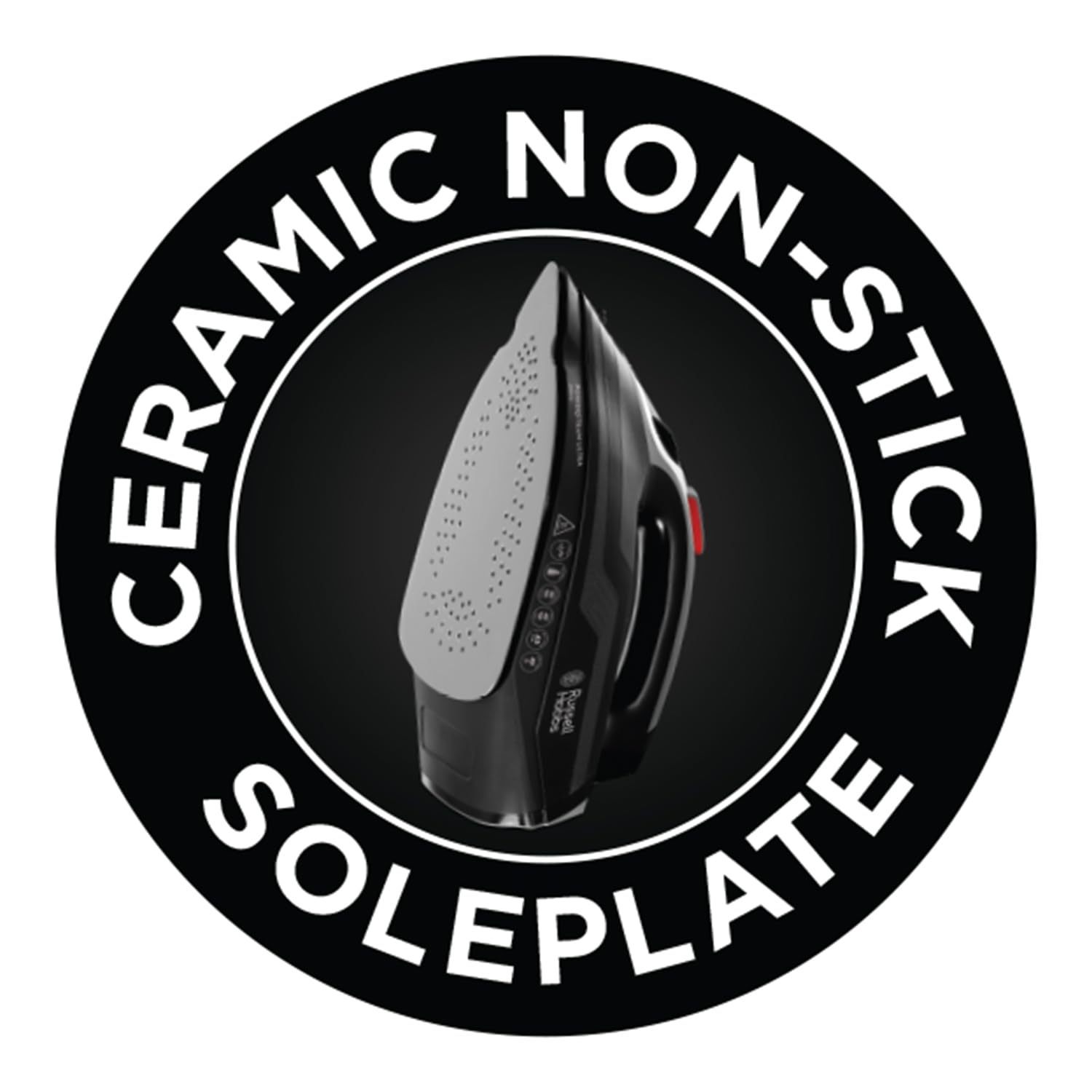 Russell Hobbs Steam Iron [3100W, 210 g/min extra steam boost, 70 g/min steam] Power Steam (350ml, ceramic soleplate, self-cleaning & spray water function, anti-limescale, drip stop) 20630