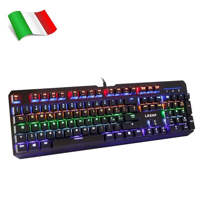 title=Tastiera per Giochi Meccanica, LESHP [Layout Italiano Aggiornato] Tastiera