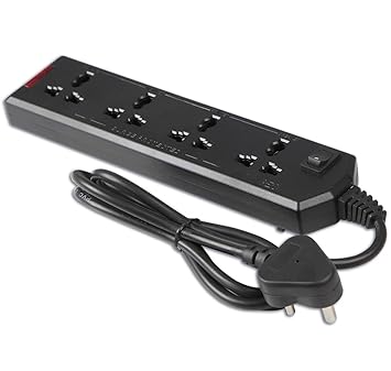 REO Blackleo 4 Way Surge and Spike Guard (Black)