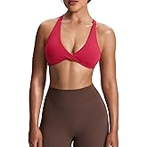 Aoxjox Women's Workout Sports Bras Fitness Satara Low Impact Bra Yoga Crop Tank