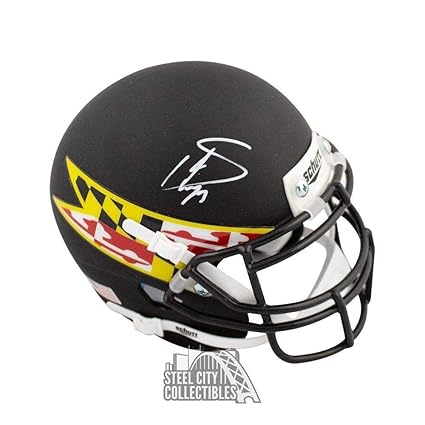 Amazoncom Stefon Diggs Autographed Maryland Terrapins Mini