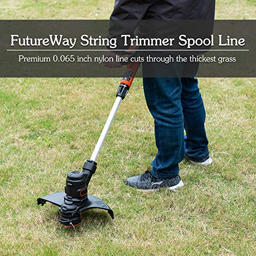 FutureWay String Trimmer Replacement Spool Line 0.065” LST201 GH900, Weed Eater String Autofeed Spool Line 30ft Compatible with Black Decker AF-100, Cordless Trimmer Edger Replacement (8 Spools) - Thumbnail 5