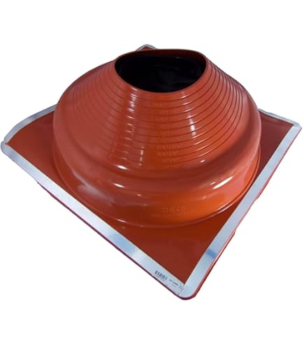 5 Roofjack Square EPDM Pipe Flashing Boot For Metal Roof, White - View #2