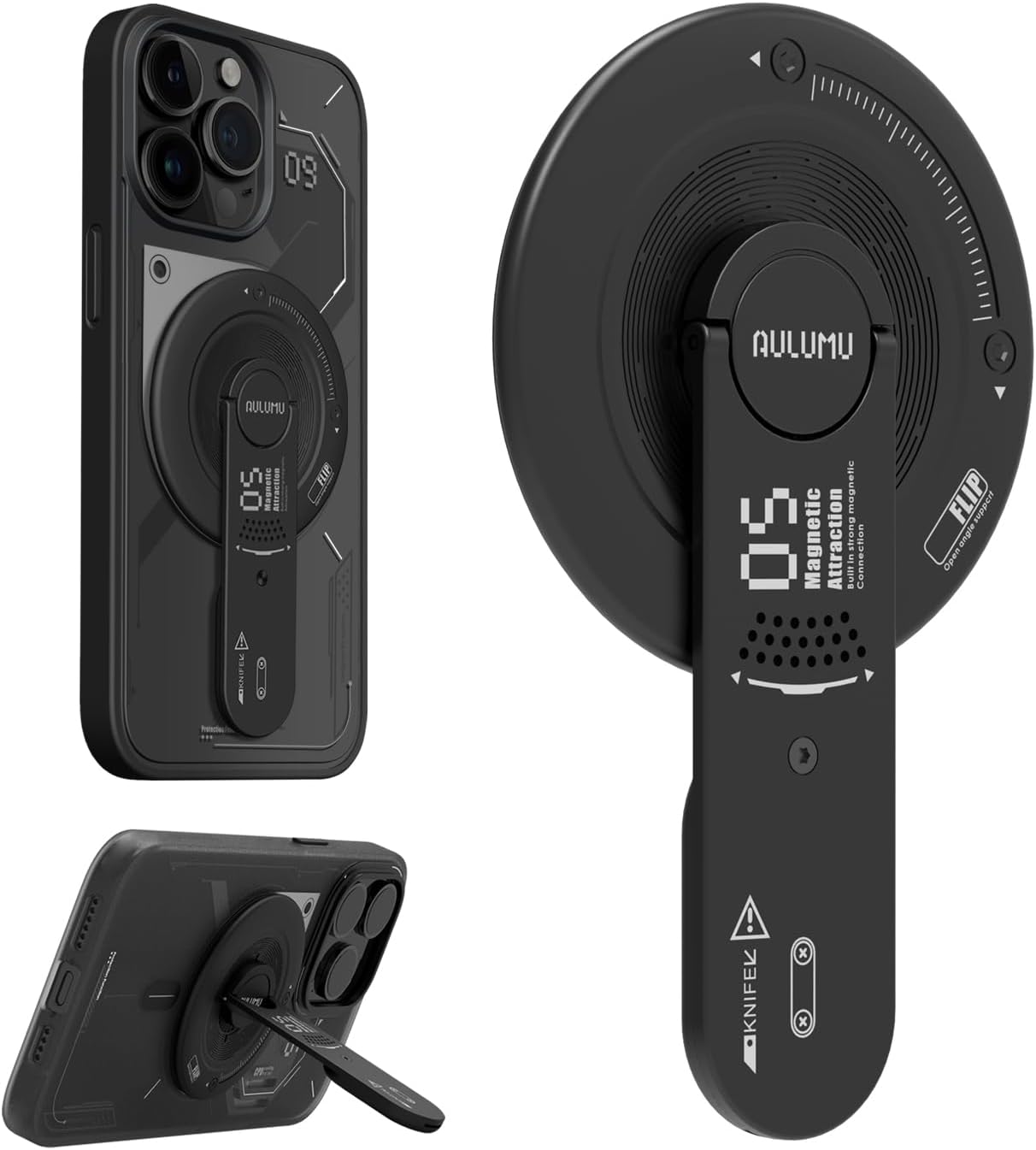 Aulumu G05 4in1 多機能磁気電話スタンド ブラックの商品画像