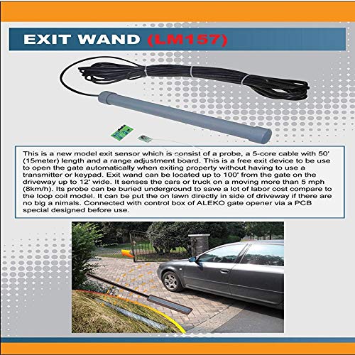 Amazon.com: ALEKO LM157 Exit Sensor Underground Automatic Gate Opener Exit Wand Loop Car Detector: Home Improvement