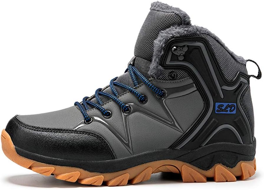 Kinlene Mens Trainers Sale Winter Plus Velvet Warm Cotton Shoes Non-Slip Climbing Shoes