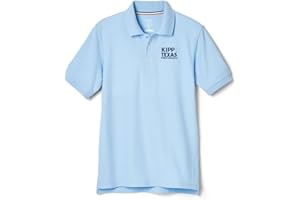 FRENCH TOAST KIPP Texas Kids Youth Short Sleeve Pique Polo Shirt, Primary School Light Blue, 4-5