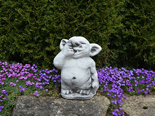 gartendekoparadies.de Lustiger XXL Riesen Troll mit Finger in Nase aus Steinguss, frostfest – Bild 6