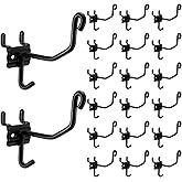 Otoolling Slat Wall Gun Cradles Heavy Duty Gridwall Gun Cradles Black Metal Display Hanger Vinyl Coated Horizontal Hooks for Rifle Shotgun and Bow