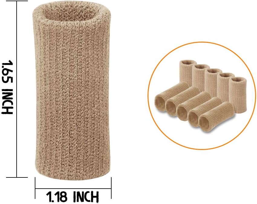 Finger Sleeves, Tiction Thumb Splint Brace Support Protector Breathable Elastic Finger Tape for Pain Relief Arthritis Trigger Finger Sports Aid Basketball Baseball Volleyball  (Finger Sleeves10PC): Industrial & Scientific