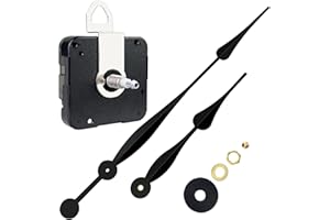 ANGFLY High Torque Long Shaft Clock Movement Clock Replacement Mechanism with 12 Inch Long Spade Hands,Total Shaft Length 29/32 Inch