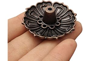 9 Holes Lotus Incense Burner Holder Flower Statue Censer Plate for Sticks Cone Tray Plate Bronze Clever