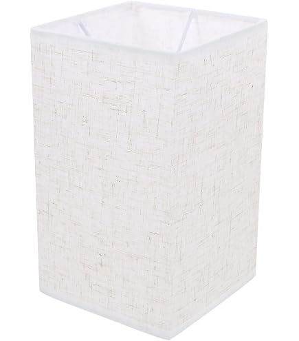 DOITOOL 2pcs E27 Rectangular White Cloth Lampshade - Clip-On Iron Frame Replacement Shade For Table/Lamp - View #7