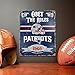 Party Animal NFL New England Patriots Embossed Metal Sign